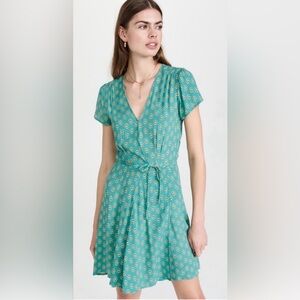 Revolve ROLLA’S Teal Cleo Emmylou Wrap Dress Large NWT